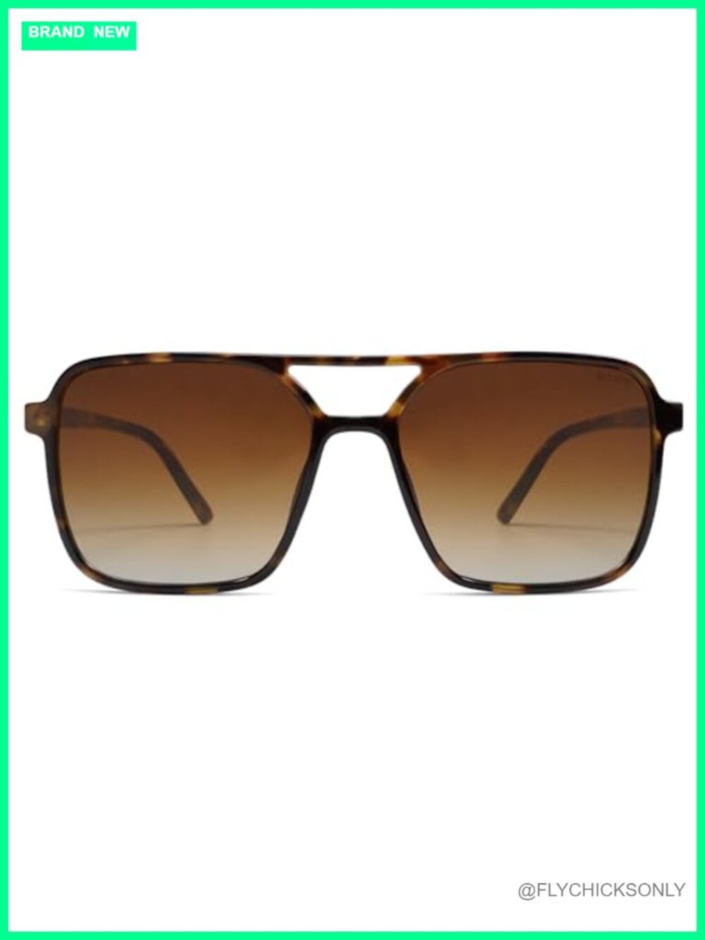 Trendy Vintage Aviator Square Sunglasses UV400 Protection